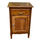 Louis XV wooden chest of drawers and bedside table