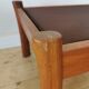 Pair of Dyrlund leather footrest 60s leather