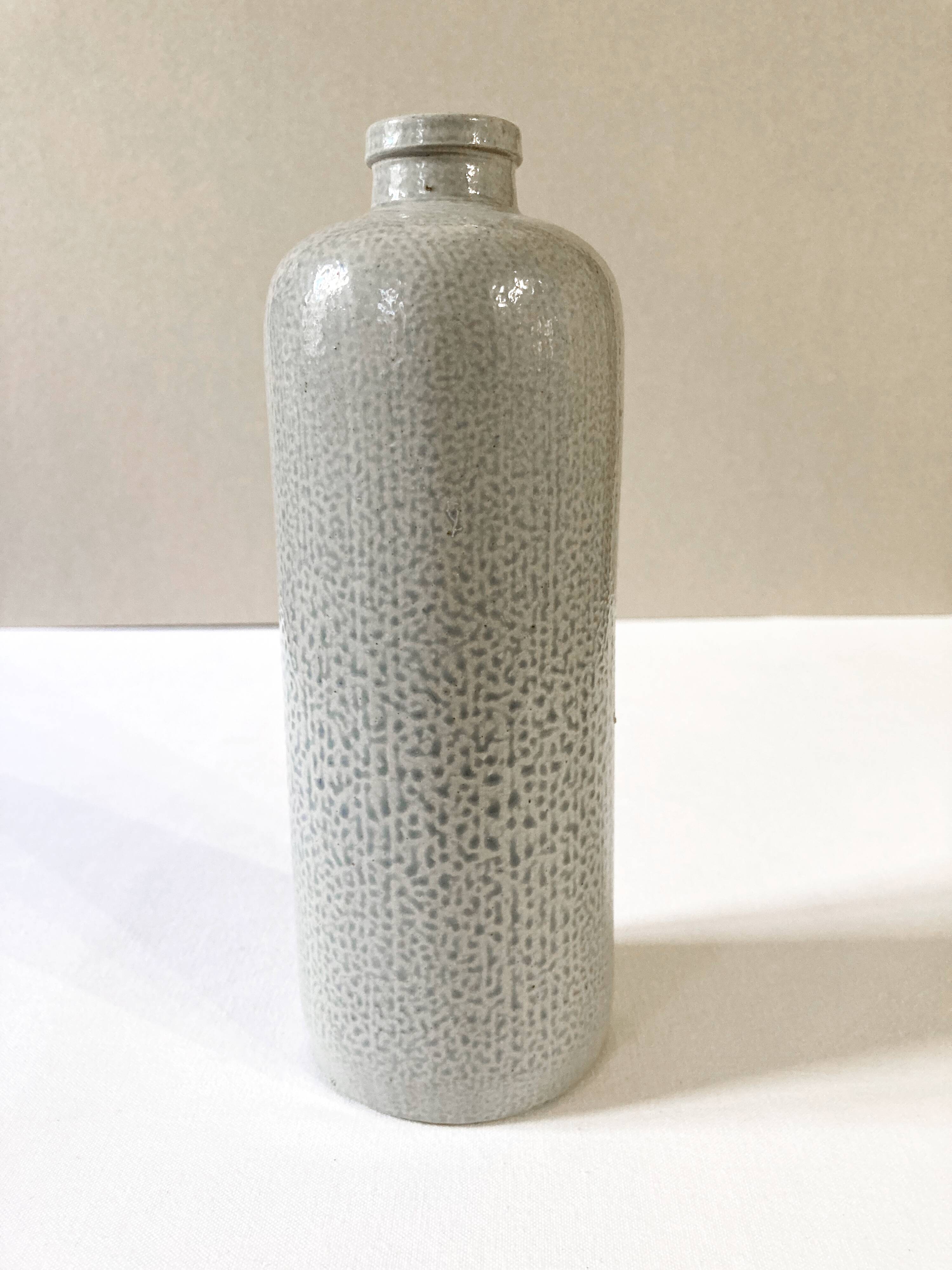 Small glazed stoneware bottle