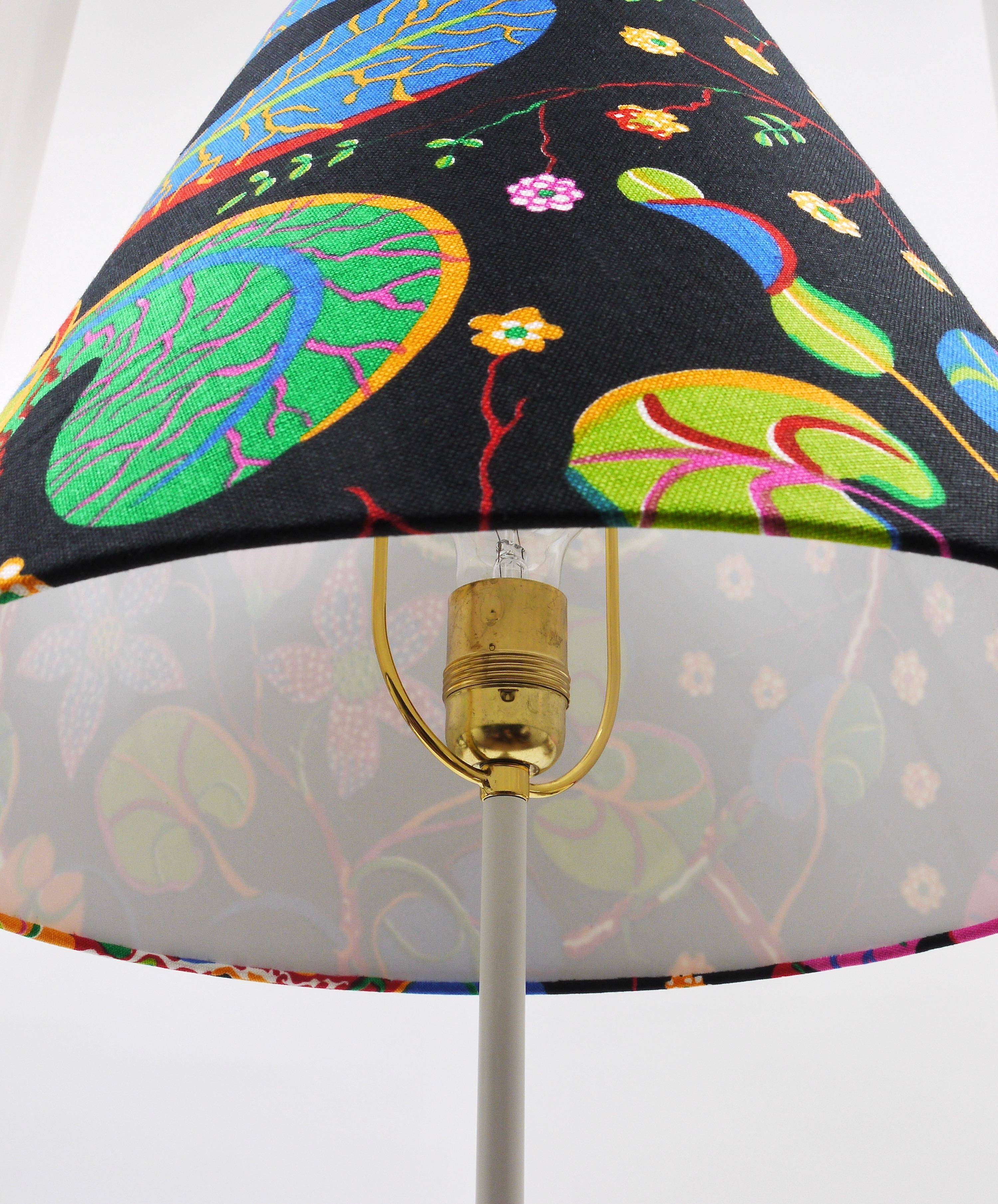 Josef Frank x J.T. Kalmar (House & Garden) Tripod floor lamp in white brass #2057