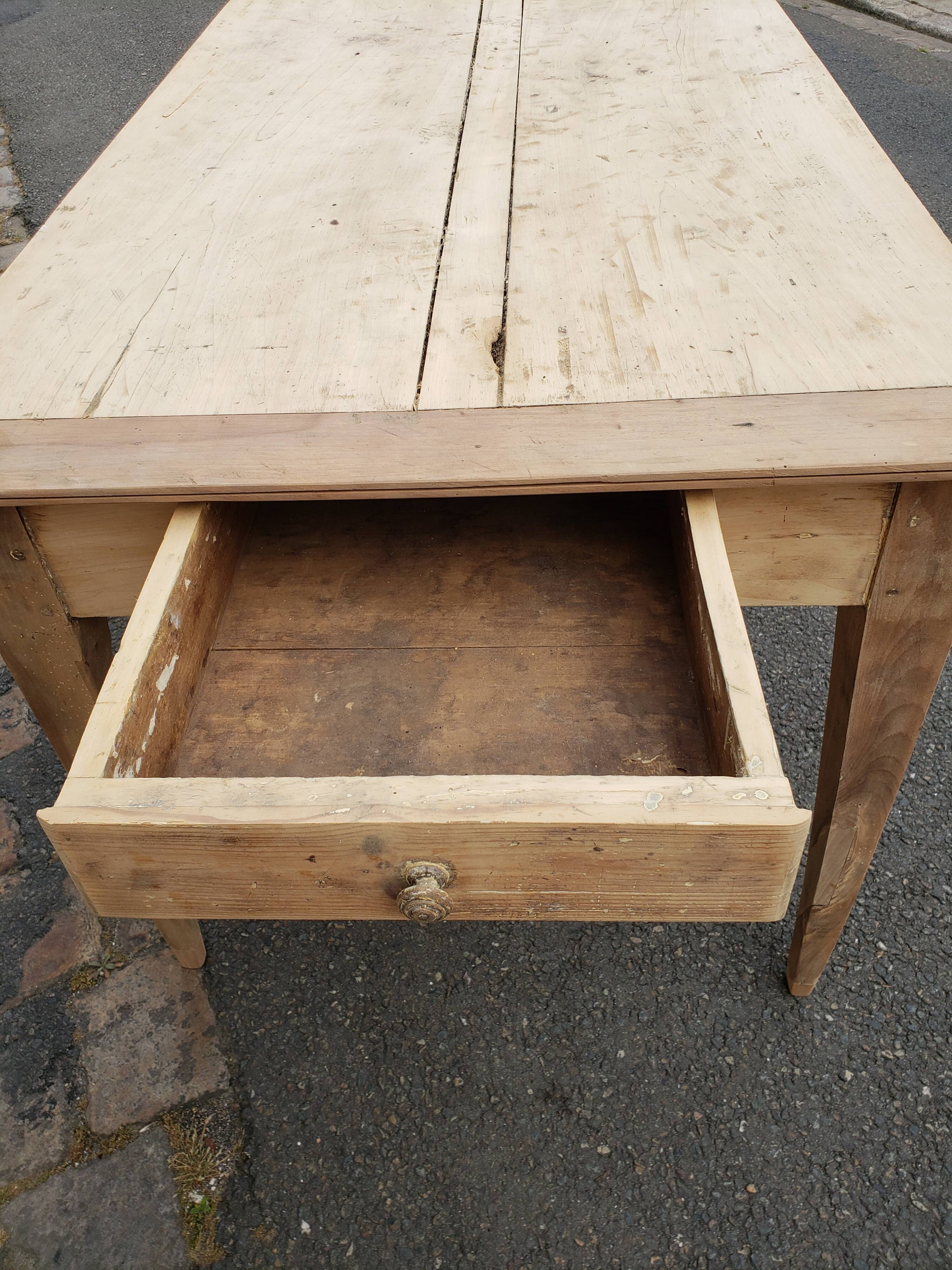 Farm table 2 poplar and chestnut drawers