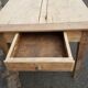 Table de ferme 2 tiroirs peuplier et chataignier