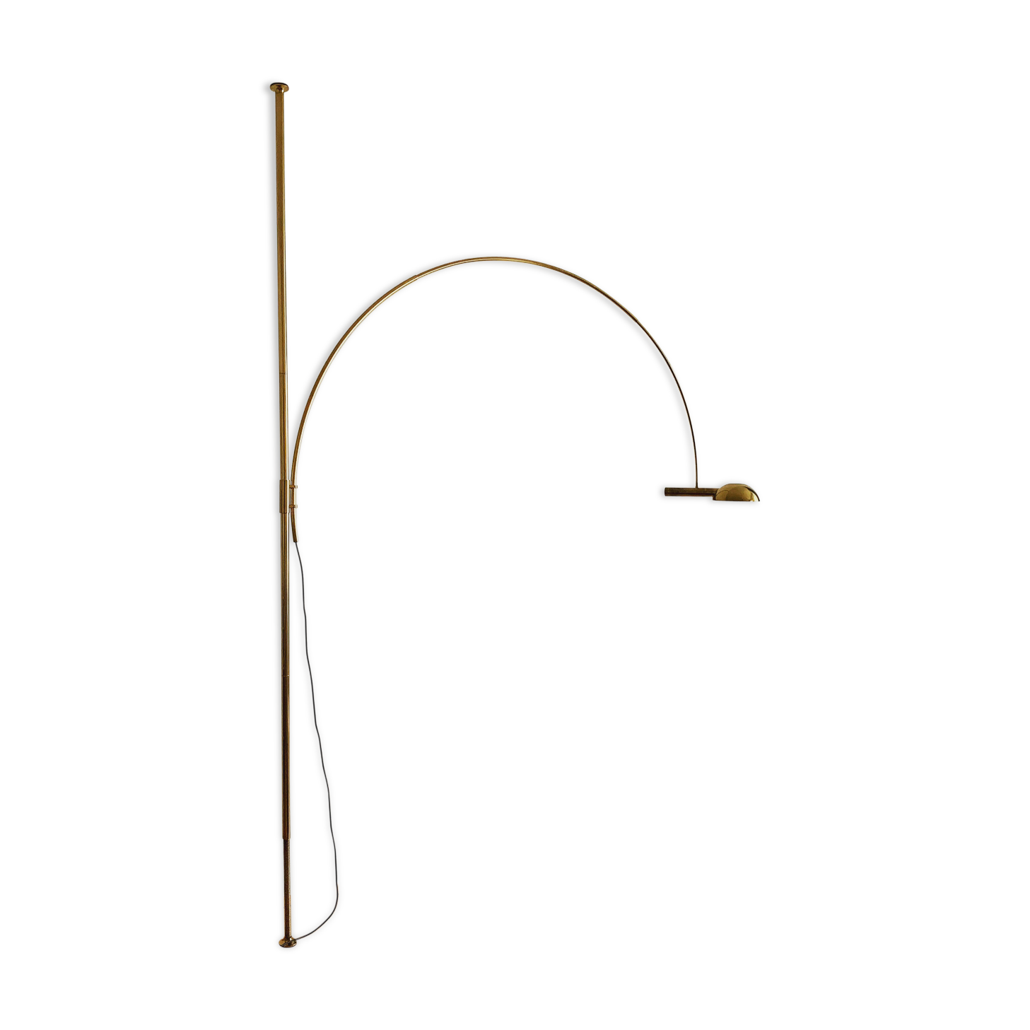 stunning Mid Century Modern brass UNA arc lamp by Florian Schulz
