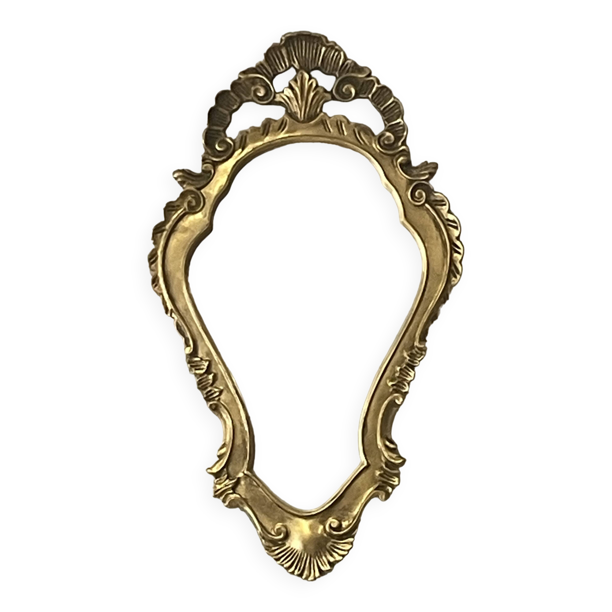 Baroque mirror in wood and gilded stucco in Louis XV style - 37 x 64 cm