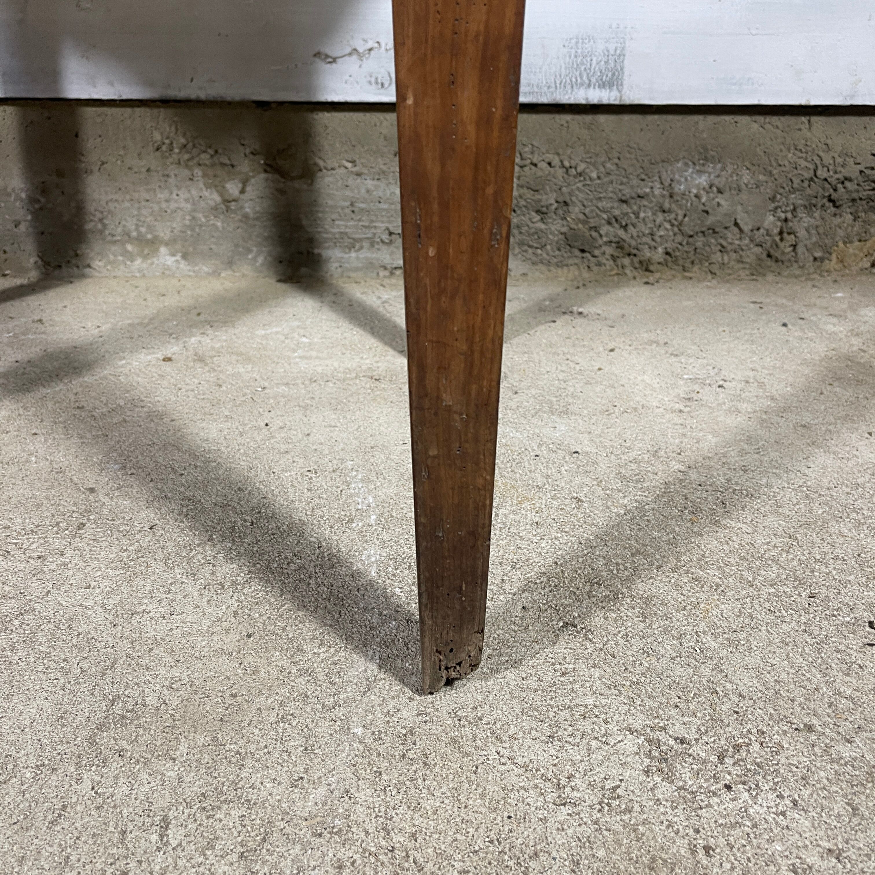 Oval old farmhouse table