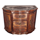 Hand-carved wooden jewellery box/furniture in Indian style.