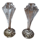 1 set of 2 crystal candle holders