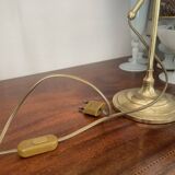 Lampe col de cygne vintage en laiton