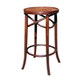 Stool bar bistro Cambier in curved wood