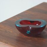 Vintage Italian Sommerso Murano Glass Ashtray, 1970s