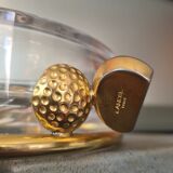 Lancel golf ashtray in crystal and metal dore