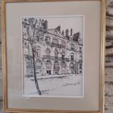 Nantes allee turenne - framed lithograph signed
