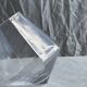Small geometric carafe with diamond-shaped stopper and its 4 glasses