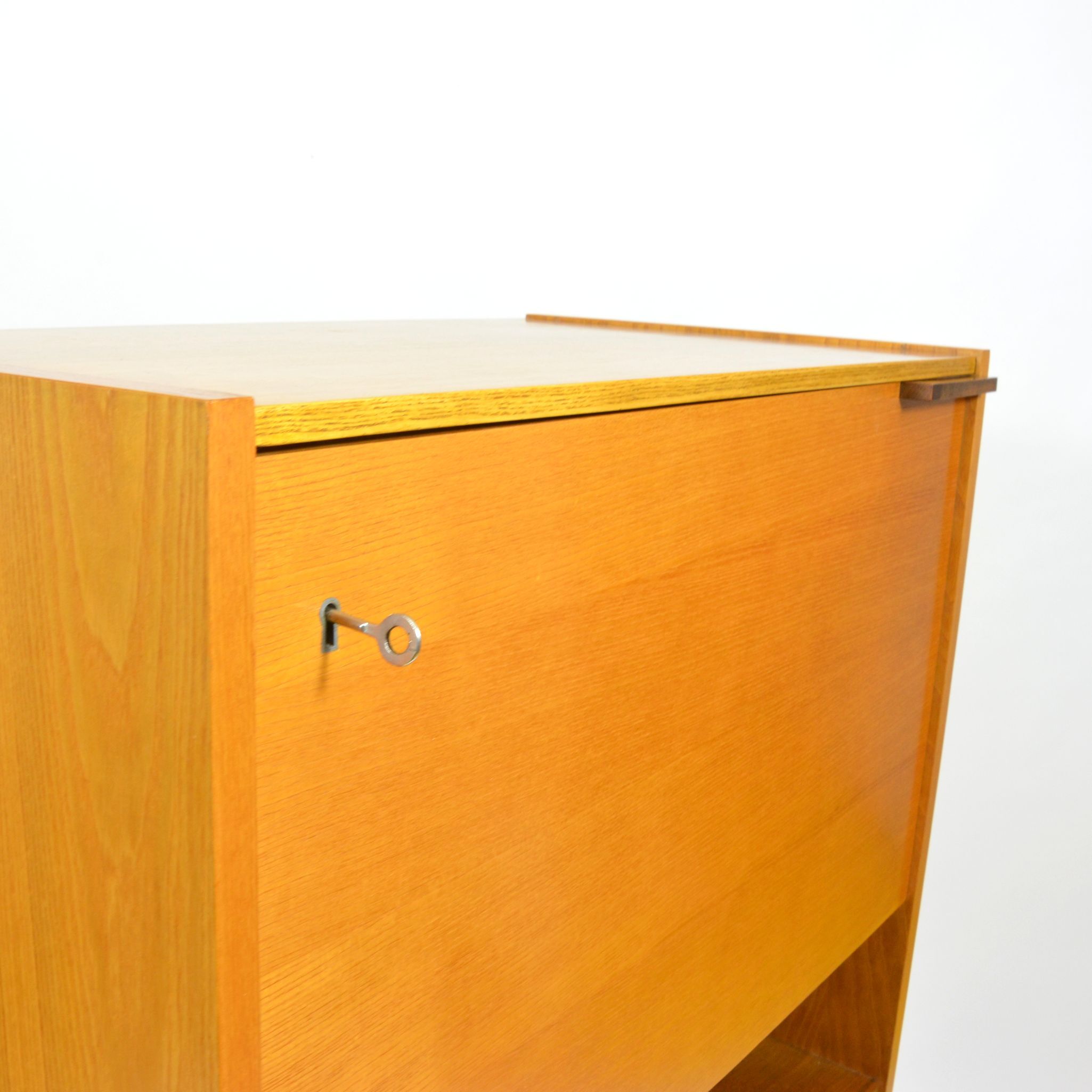 Cabinet in ash and walnut veneer by František Mezulánik - 1970s