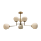 Opaline Glass Sputnik Chandelier with 7 Lights