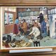 Affiche scène de vie - une leçon en classe - chez le marchand de chaussures- rossignol