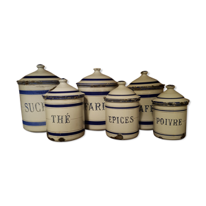 set de 6 pots émaillés