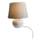 Lampe boule faïence blanche vintage