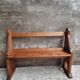 Antique wooden bench church bench hall bench 120 cm