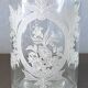 Pair of antique wheel-engraved glass bottles - good condition