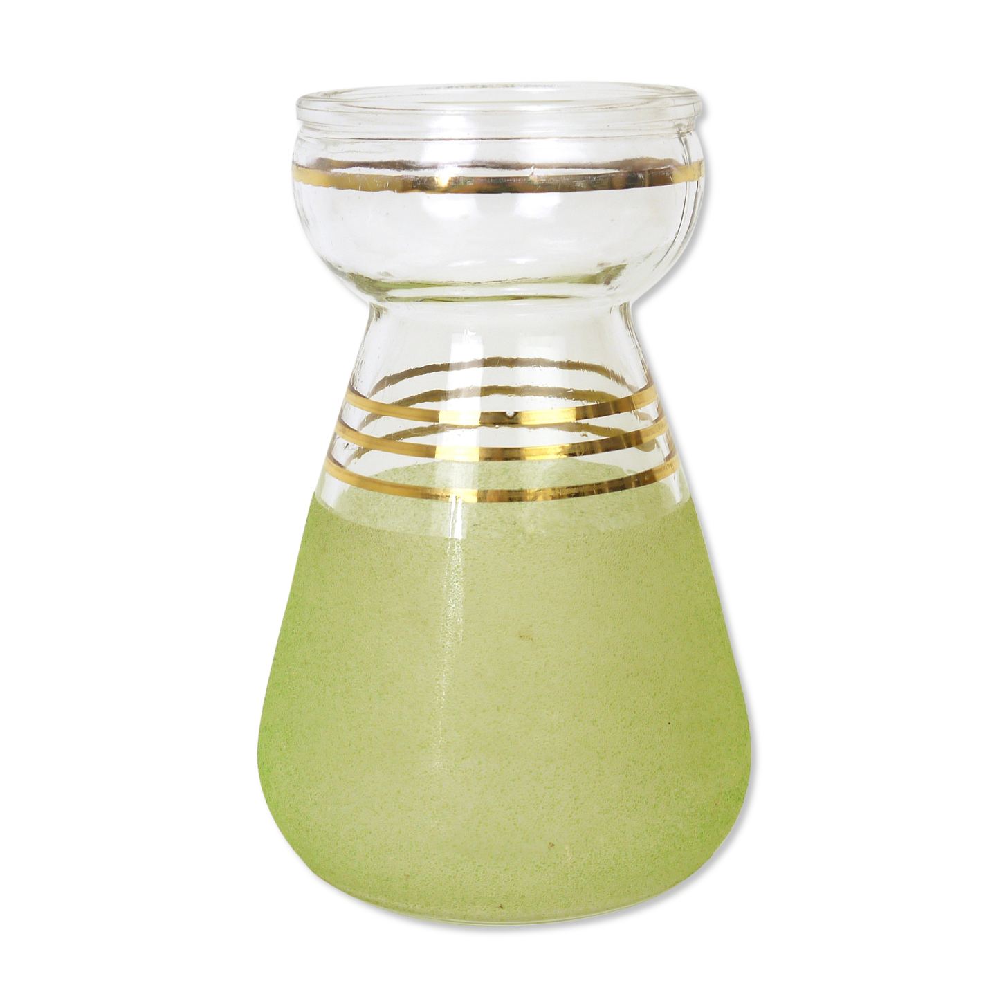 Granite green glass hyacinth vase