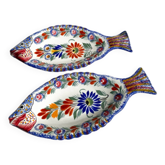 2 plats en faïence poisson