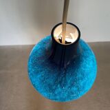 Peill and Putzler mid century vintage blue glass pendant chandelier