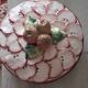Pie dish / Tatin with a trompe-l'œil lid in slipware – Apple decoration