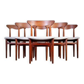 Vintage Teak Dining Chairs from Slagelse Møbelfabrik, Denmark, 1960s, Set of 6