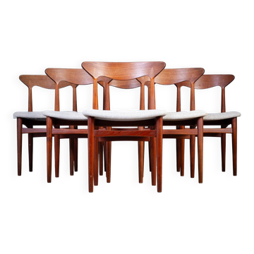 Chaises de Salle à Manger Vintage en Teck de Slagelse Møbelfabrik, Danemark, 1960s, Set de 6