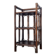 Small antique library in varnished dark oak rattan.