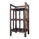 Small antique library in varnished dark oak rattan.
