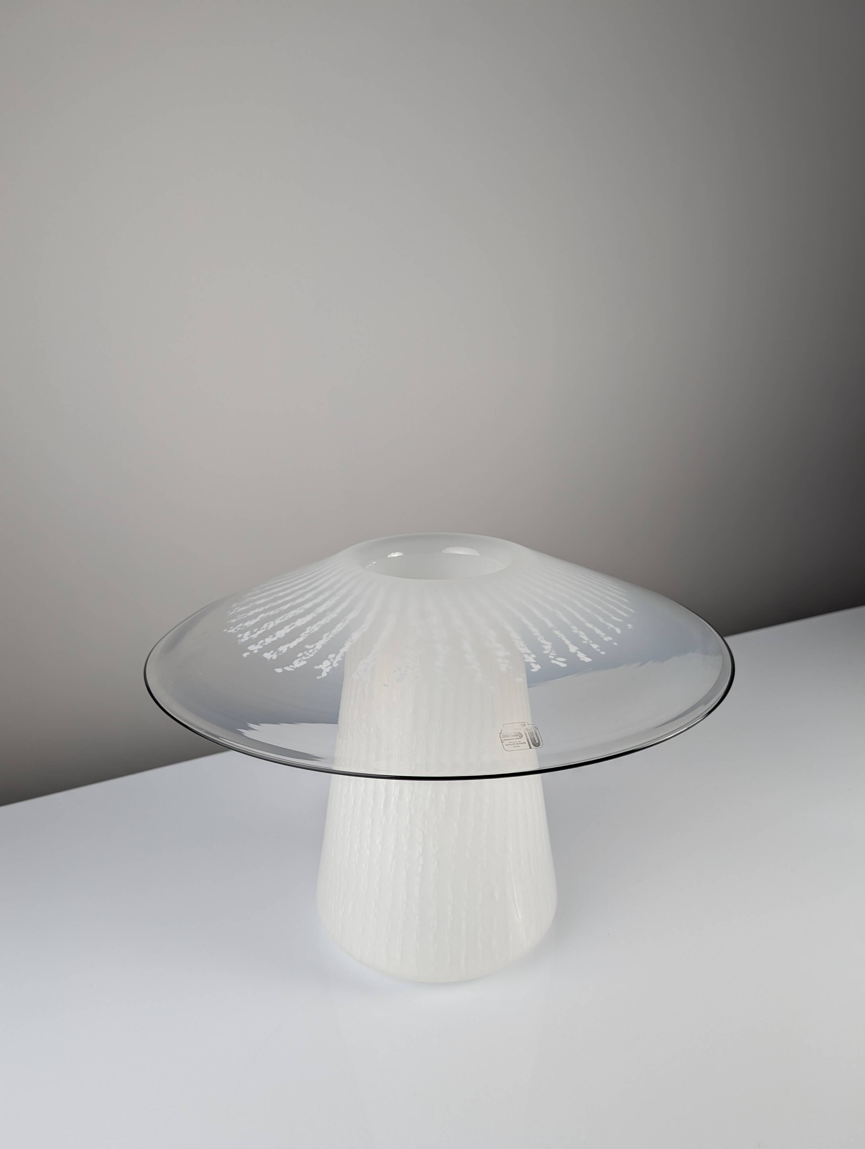 Murano Glass Mushroom Lamp with Jellyfish Effect, 1980s