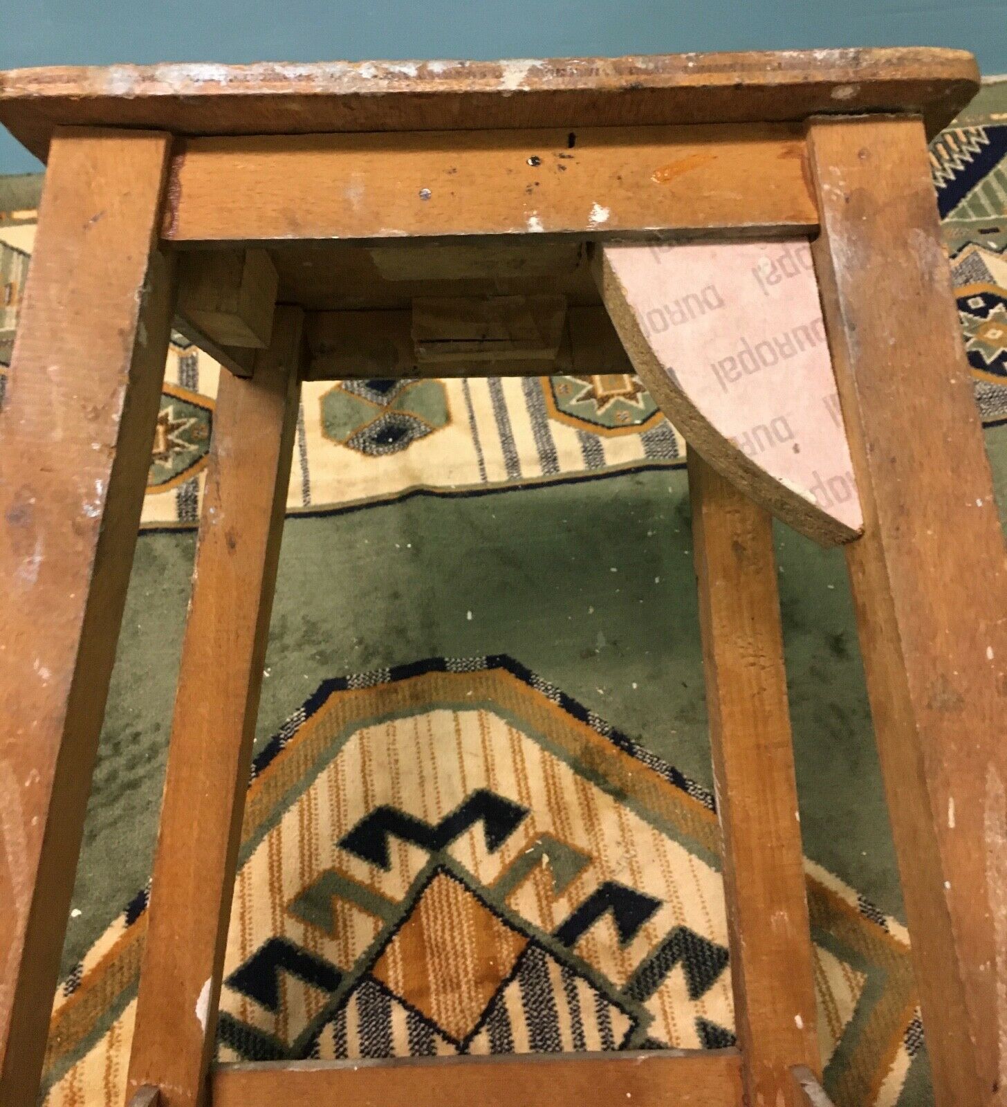 Vintage painter wooden tabouret
