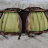 Pair of Chairs in Red Cherry, by Colombo Sanguineti, Italy – 1950