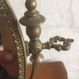 Lot de deux miroirs psychés en bronze