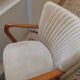 Vintage armchair 50s 60 velvet beige champagne