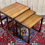 Set of 3 teak nesting tables from the GPlan brand from the 1970s - Series D