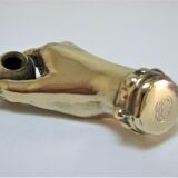hand bronze paperweight pen holder early XXth