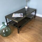 Coffee table in brass and chrome 1970