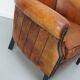Vintage Dutch cognac coloured leather club chair