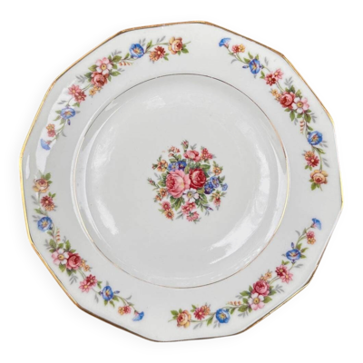 lot de 6 Assiettes à Dessert Vintage S.I.P France  à Décor Floral