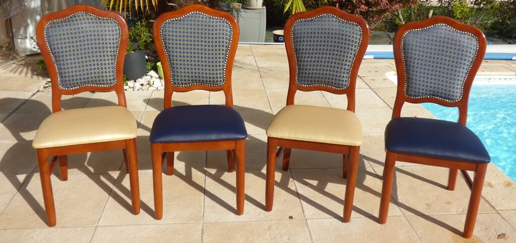 9 merisier solid wood style high chairs variegated