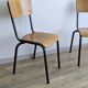 Paire de chaises d’école vintage années 50 esprit Jacques Hitier