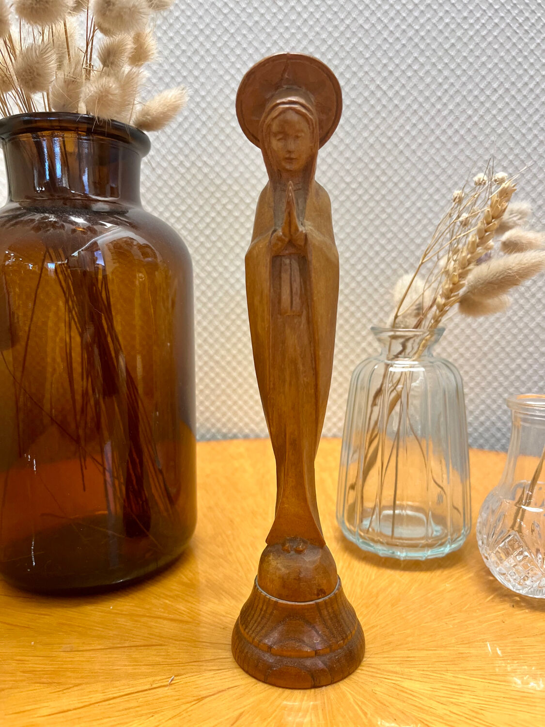 Virgin Mary statuette vintage 1970