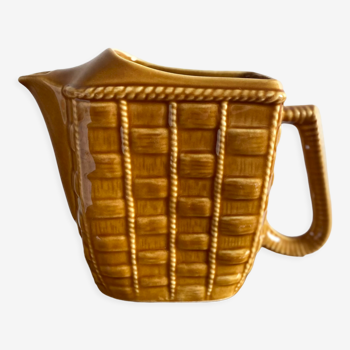 Glazed ceramic water pitcher