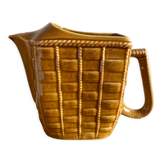 Glazed ceramic water pitcher