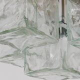 Ceiling light or wall sconce J.T. Kalmar in cubic glass, Austria, 1960s.