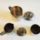 Former individual tea service in silver metal