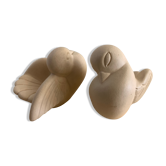 Pair of ceramic baguiers doves by Louis Giraud, Vallauris